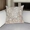 Edge Collections - 22-inch h x 22-inch w x 6-inch d - Brown - Embroidered Decorative Throw Pillow for Sofa and Bed - 1 Piece